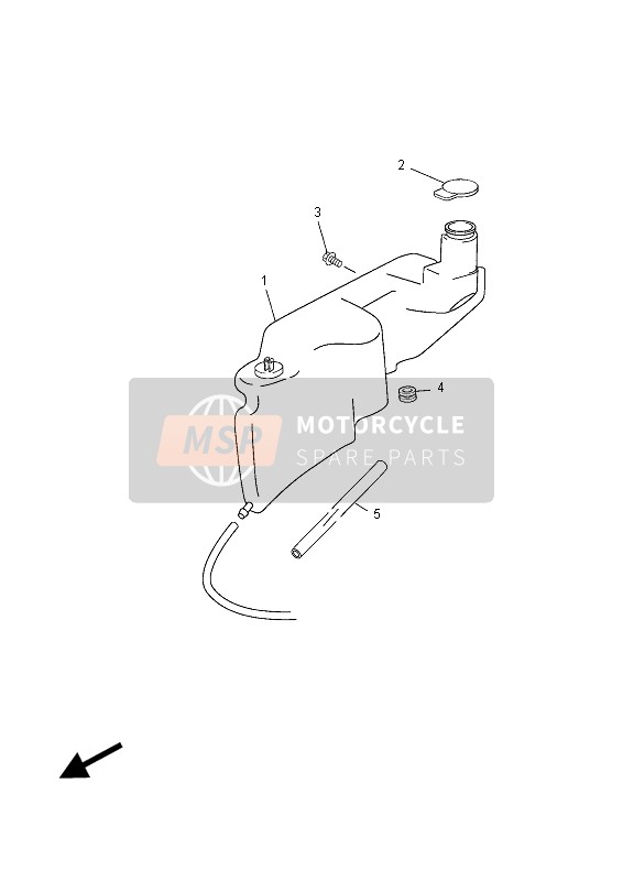 Yamaha YN50 2015 Olie Tank voor een 2015 Yamaha YN50